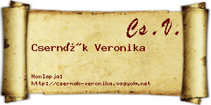 Csernák Veronika névjegykártya