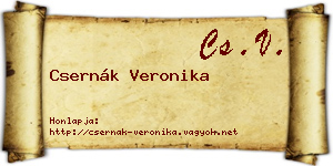 Csernák Veronika névjegykártya